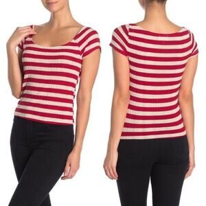 NWT PST By Project Social TShirt Ribbed Cap Sleeve